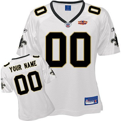 Customized New Orleans Saints Jersey Super Bowl Xliv White Football Jerses