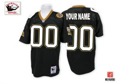 Customized New Orleans Saints Jersey Throwback Super Bowl Black Football Jersey