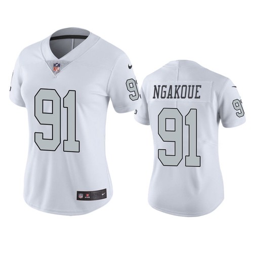 Women's Las Vegas Raiders #91 Yannick Ngakoue Color Rush Limited Jersey Women's Las Vegas Raiders #91 Yannick Ngakoue Color Rush Limited Jersey