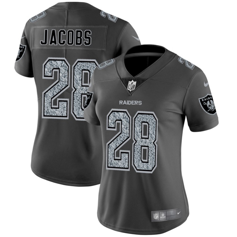 Women Nike Raiders 28 Josh Jacobs Gray Smoke Women Vapor Untouchable Limited Jersey Women Nike Raiders 28 Josh Jacobs Gray Smoke Women Vapor Untouchable Limited Jersey