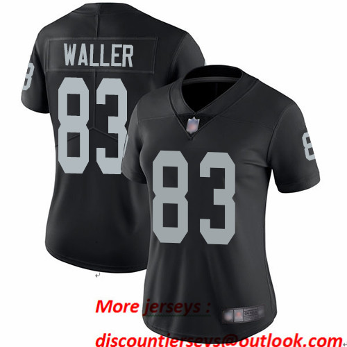 Raiders #83 Darren Waller Black Team Color Women's Stitched Football Vapor Untouchable Limited Jersey