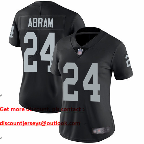 Raiders #24 Johnathan Abram Black Team Color Women's Stitched Football Vapor Untouchable Limited Jersey Raiders #24 Johnathan Abram Black Team Color Women's Stitched Football Vapor Untouchable Limited Jersey
