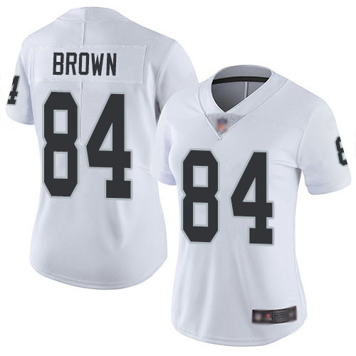 Raiders #84 Antonio Brown White Women's Stitched Football Vapor Untouchable Limited Jersey Raiders #84 Antonio Brown White Women's Stitched Football Vapor Untouchable Limited Jersey