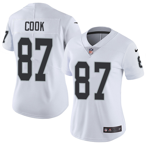 Nike Raiders #87 Jared Cook White Women's Stitched NFL Vapor Untouchable Limited Jersey Nike Raiders #87 Jared Cook White Women's Stitched NFL Vapor Untouchable Limited Jersey