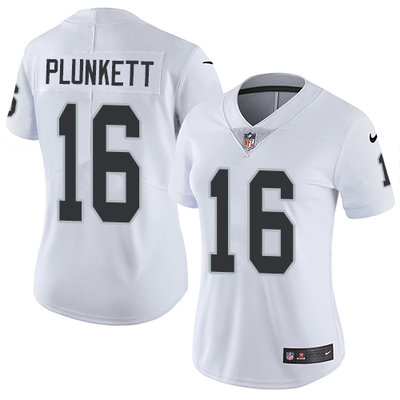 Nike Raiders #16 Jim Plunkett White Women's Stitched NFL Vapor Untouchable Limited Jersey Nike Raiders #16 Jim Plunkett White Women's Stitched NFL Vapor Untouchable Limited Jersey