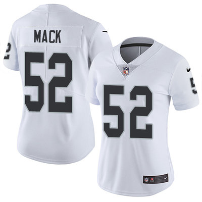 Nike Raiders #52 Khalil Mack White Women's Stitched NFL Vapor Untouchable Limited Jersey Nike Raiders #52 Khalil Mack White Women's Stitched NFL Vapor Untouchable Limited Jersey