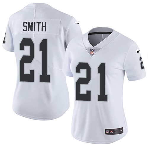 Nike Raiders #21 Sean Smith White Women's Stitched NFL Vapor Untouchable Limited Jersey Nike Raiders #21 Sean Smith White Women's Stitched NFL Vapor Untouchable Limited Jersey