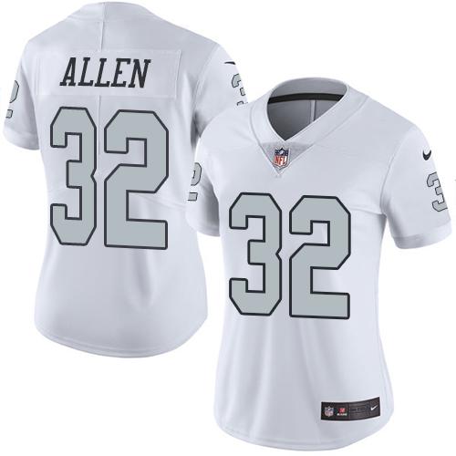Nike Raiders #32 Marcus Allen White Women's Stitched NFL Limited Rush Jersey Nike Raiders #32 Marcus Allen White Women's Stitched NFL Limited Rush Jersey