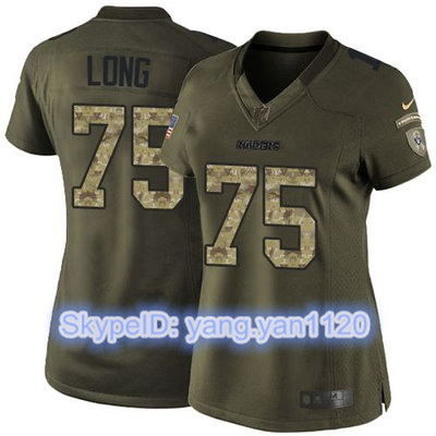 Nike Raiders #75 Howie Long Green Women's Stitched NFL Limited Salute to Service Jersey Nike Raiders #75 Howie Long Green Women's Stitched NFL Limited Salute to Service Jersey