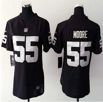 Women's New Raiders #55 Sio Moore Black Team Color NFL Elite Jersey Women's New Raiders #55 Sio Moore Black Team Color NFL Elite Jersey