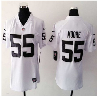 Women's New Raiders #55 Sio Moore White NFL Elite Jersey Women's New Raiders #55 Sio Moore White NFL Elite Jersey