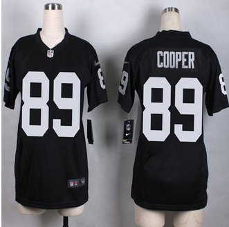 Women New Raiders #89 Amari Cooper Black Team Color Stitched NFL Elite jersey