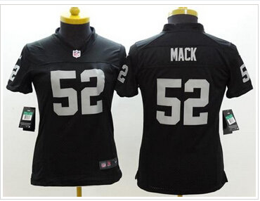 Women's New Raiders #52 Khalil Mack Black NFL Limited Jersey Women's New Raiders #52 Khalil Mack Black NFL Limited Jersey