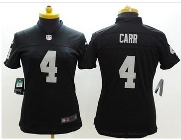 Women's New Raiders #4 Derek Carr Black NFL Limited Jersey Women's New Raiders #4 Derek Carr Black NFL Limited Jersey