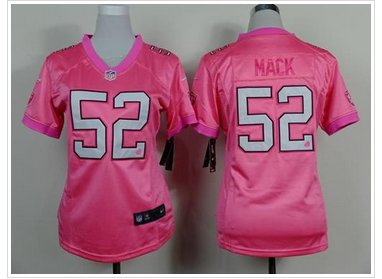 Women's NEW Raiders #52 Khalil Mack Pink Be Luv'd Stitched NFL New Elite Jersey Women's NEW Raiders #52 Khalil Mack Pink Be Luv'd Stitched NFL New Elite Jersey