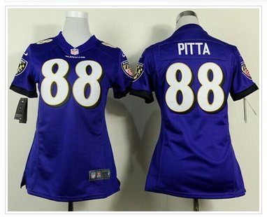 Womem's NEW Ravens #88 Dennis Pitta Purple Team Color NFL New Elite Jersey