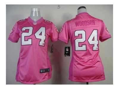 NEW women jerseys oakland raiders #24 woodson pink(love)(woodson) NEW women jerseys oakland raiders #24 woodson pink(love)(woodson)