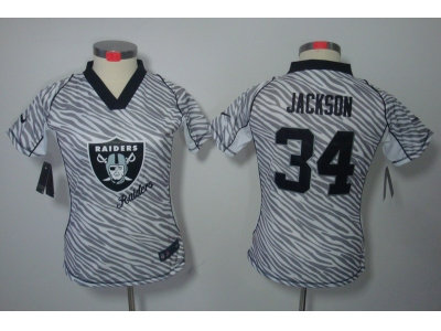 Women NEW NFL Oakland Raiders #34 Bo Jackson jerseys(fem fan zebra) Women NEW NFL Oakland Raiders #34 Bo Jackson jerseys(fem fan zebra)