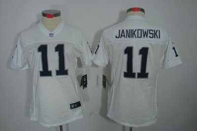 Women NEW NFL Oakland Raiders 11 Sebastian Janikowski White Jerseys Women NEW NFL Oakland Raiders 11 Sebastian Janikowski White Jerseys