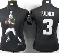 Women Nike Oakland Raiders 3 Palmer Black Portrait Fashion Game Jerseys