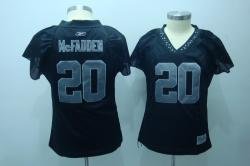 Oakland Raiders #20 Mcfadden Black sliver Women Jerseys Oakland Raiders #20 Mcfadden Black sliver Women Jerseys