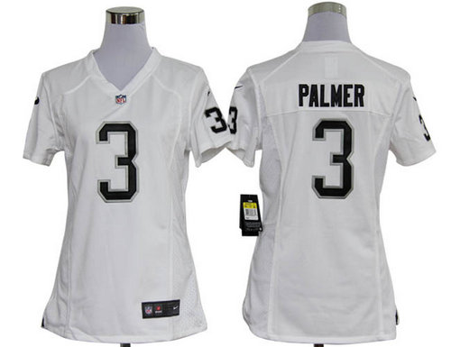 Women Nike Oakland Raiders 3 Carson Palmer White Jerseys Women Nike Oakland Raiders 3 Carson Palmer White Jerseys