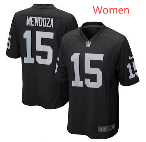 Women Las Vegas Raiders #15 Fernando Mendoza Black Vapor Limited Stitched Jersey