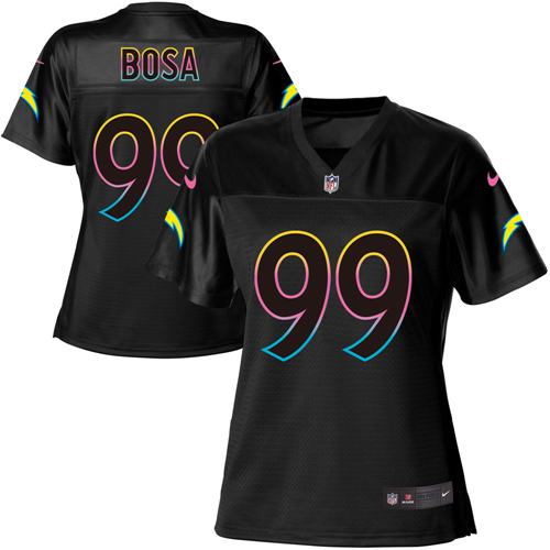 Nike Chargers #99 Joey Bosa Black Women's NFL Fashion Game Jersey