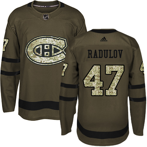 Adidas Canadiens #47 Alexander Radulov Green Salute to Service Stitched NHL Jersey