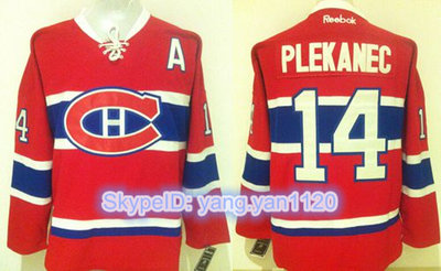 Canadiens #14 Tomas Plekanec Stitched Red New CH NHL Jersey