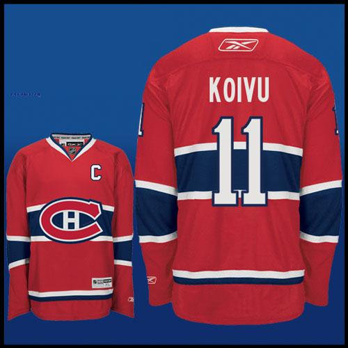 Montreal Canadiens #11 Koivu Red CH Patch Jersey