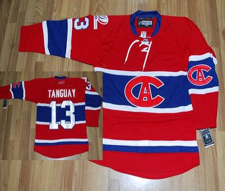 Montreal Canadiens #13 Alex Tanguay Red CA Patch Jersey