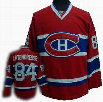 Montreal Canadiens #84 Guillaume Latendresse Stitched Replithentic Red Jersey