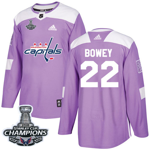 Adidas Capitals #22 Madison Bowey Purple Authentic Fights Cancer Stanley Cup Final Champions Stitched NHL Jersey Adidas Capitals #22 Madison Bowey Purple Authentic Fights Cancer Stanley Cup Final Champions Stitched NHL Jersey