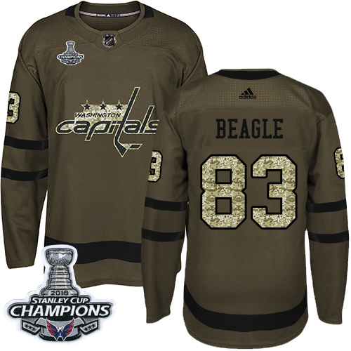 Adidas Capitals #83 Jay Beagle Green Salute to Service Stanley Cup Final Champions Stitched NHL Jersey
