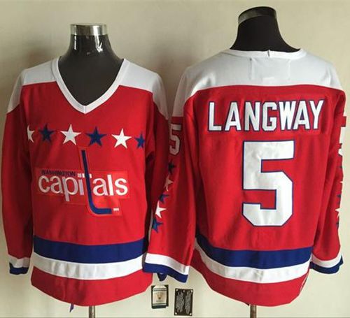 Capitals #5 Rod Langway Red Alternate CCM Throwback Stitched NHL Jersey Capitals #5 Rod Langway Red Alternate CCM Throwback Stitched NHL Jersey