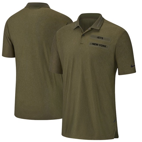 Men's New York Jets Salute to Service Sideline Polo Olive