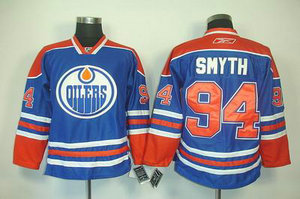Edmonton Oilers 94 smyth IT BLUE jerseys