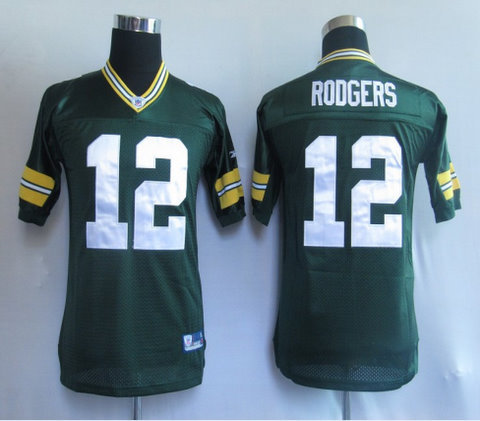 Youth NFL Jerseys Green Bay Packers 12 Aaron Rodgers Green
