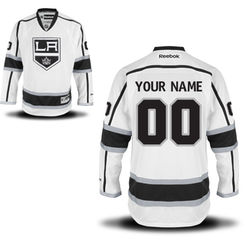 Reebok Los Angeles Kings Men's Premier Away Custom Jersey - White