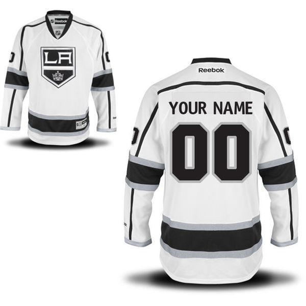 Los Angeles Kings White Men's Premier Away Custom Reebok Jersey