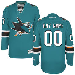 Reebok San Jose Sharks Men's Premier Home Custom Jersey - Teal