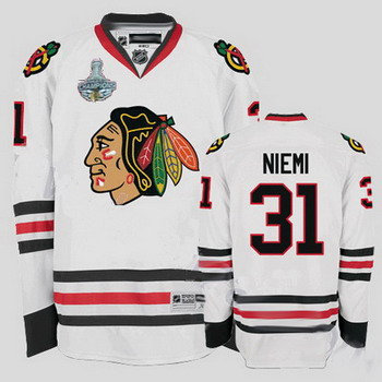 youth Chicago Blackhawks 31 Antti Niemi White Jersey