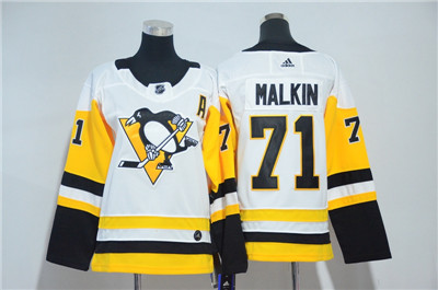 Adidas Penguins #71 Evgeni Malkin White Youth Jersey