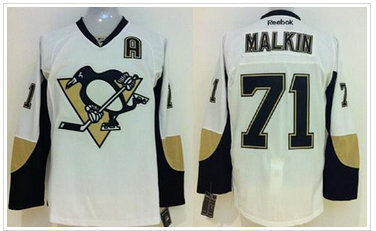 Youth NHL Pittsburgh Penguins #71 Evgeni Malkin White Jersey