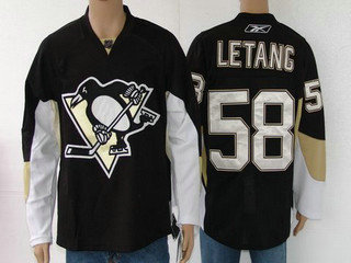 Youth Kids Pittaburgh Penguins 58 Letang Black KIDS