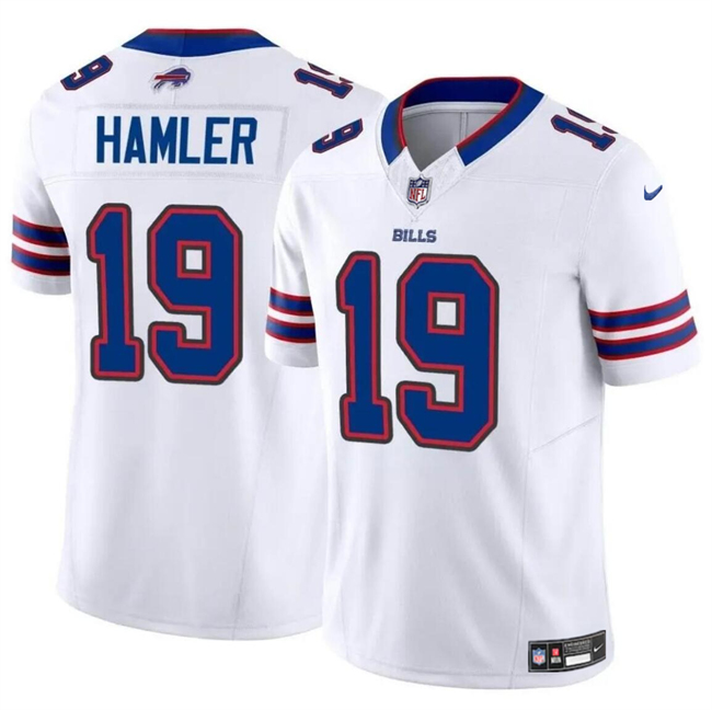Youth Buffalo Bills #19 KJ Hamler White 2024 F.U.S.E Vapor Untouchable Limited Stitched Jersey Youth Buffalo Bills #19 KJ Hamler White 2024 F.U.S.E Vapor Untouchable Limited Stitched Jersey