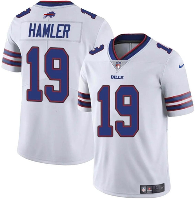 Youth Buffalo Bills #19 KJ Hamler White Vapor Untouchable Limited Stitched Jersey Youth Buffalo Bills #19 KJ Hamler White Vapor Untouchable Limited Stitched Jersey