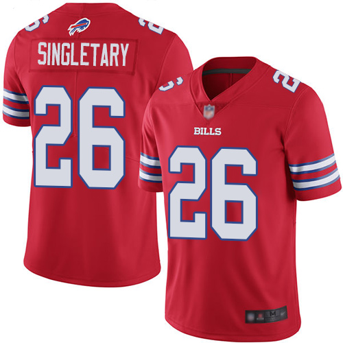 Bills #26 Devin Singletary Red Youth Stitched Football Limited Rush Jersey Bills #26 Devin Singletary Red Youth Stitched Football Limited Rush Jersey