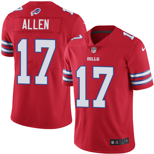 Nike Bills #17 Josh Allen Red Youth Stitched NFL Limited Rush Jersey Nike Bills #17 Josh Allen Red Youth Stitched NFL Limited Rush Jersey